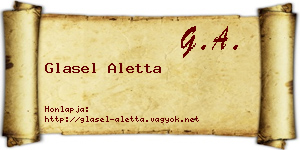 Glasel Aletta névjegykártya